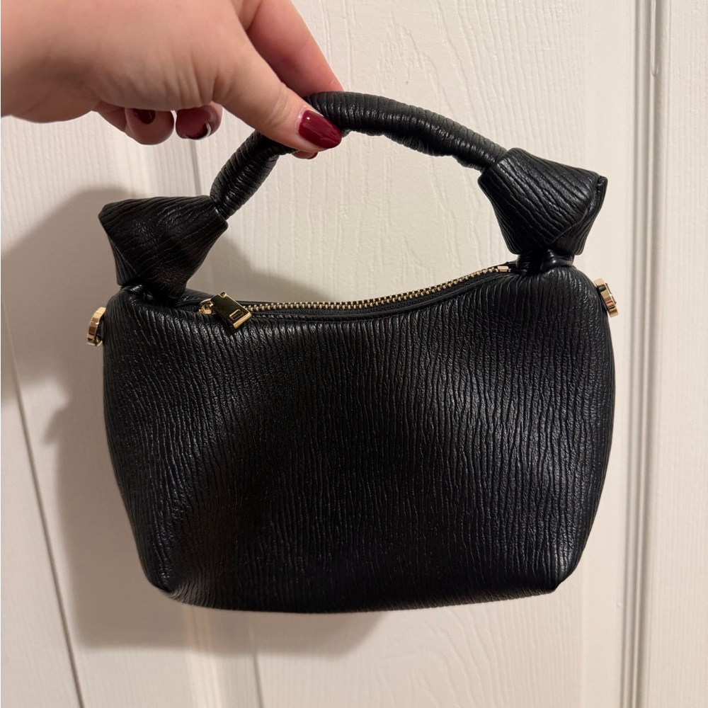 Black Evening Bag with Zipper